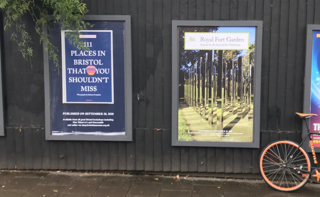 beardedjourno's tweet photo. Thank you to the awesome Out of Hand for the posters to help promote ‘111 Places in Bristol That You Shouldn’t Miss’. This amazing shot of Royal Fort Garden - and all of the photos in the book - is by the brilliant Barbara Evripidou. https://t.co/NCtzMrhuXp https://t.co/H5FoVmNTRa
