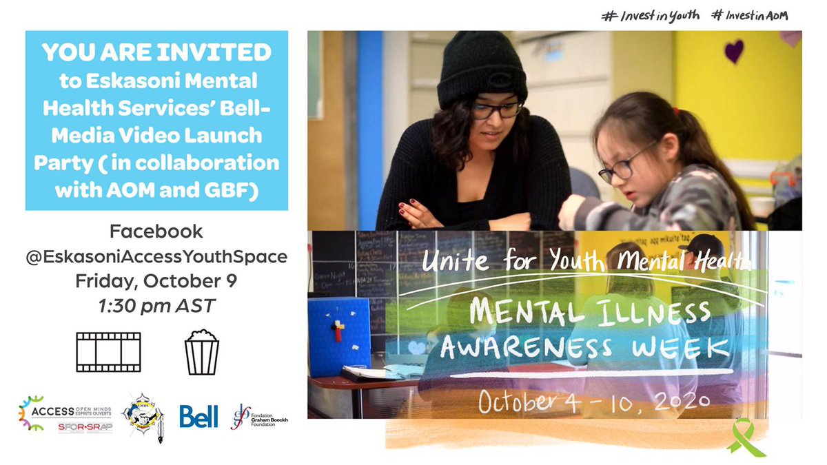 EskMentalHealth's tweet photo. Join us on our Facebook live at ‘Eskasoni Access Youth Space’ this Friday at 1:30pm AST. #investinyouth #investinaom https://t.co/fD471uR1PL