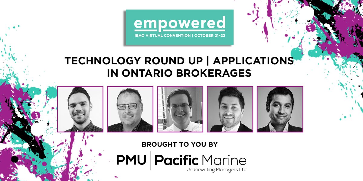 In our second #IBAO2020 session, Technology Round Up | Applications in Ontario Brokerages, learn about the state of technology in Ontario with a discussion on adopting and adapting to change. October 21st from 2–3PM. Sponsored by Pacific Marine—bit.ly/36lCEyD #Empowered
