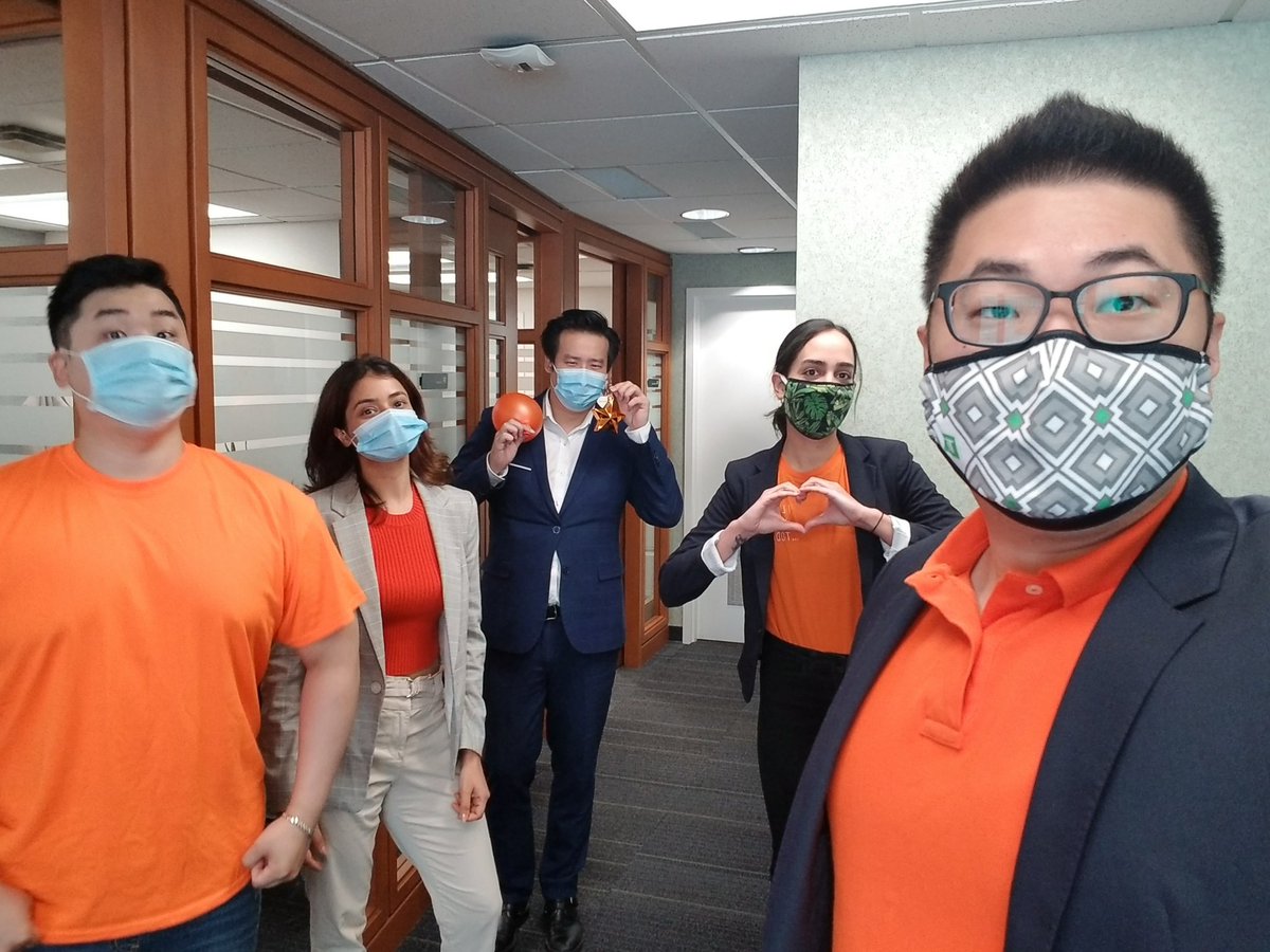 Today we wear orange shirt to raise awareness around the impact of residential schools on Indigenous communities and to support #OrangeShirtDay as we focus on our hope for a better future. #EveryChildMatters <a href="/AndyCribb_TD/">Andy Cribb</a> <a href="/dianepaolo/">Diane Ormiston</a> @JoshBrooks_TD
