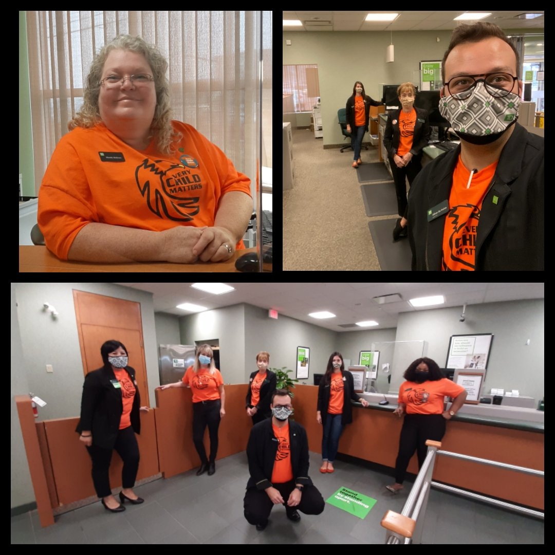 #TD Portland and Baker in our orangest orange in support and remembrance of those affected by residential schools because #EveryChildMatters.