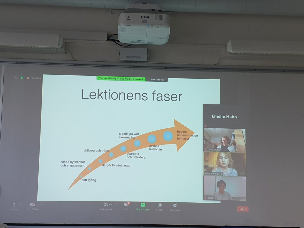 Digital fortbildning med Helena Wallberg på utvecklingsgruppsmötet i moderna språk: "Lektionsdesign och differentierad undervisning." 😊💻