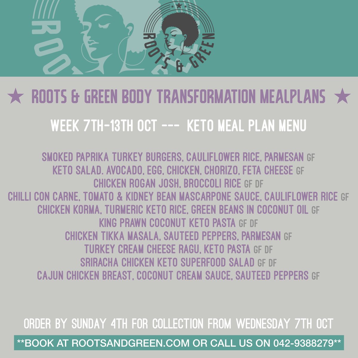 RootsandGreen's tweet photo. 💥ROOTS &amp; GREEN BODY TRANSFORMATION MEAL PLANS 💥

This week's MENU 😋
Choose from 5 plans:
*Lean Muscle 400-550cals
*Bulk 600-800cals
*Vegan Lean Muscle 400-550cals
*Vegan Bulk 600-800cals
*Keto (cals vary)
Full macronutrient labeling

€60 for 10 dishes
€70 for Keto
#mealplans https://t.co/ZYL9Yqmj8V