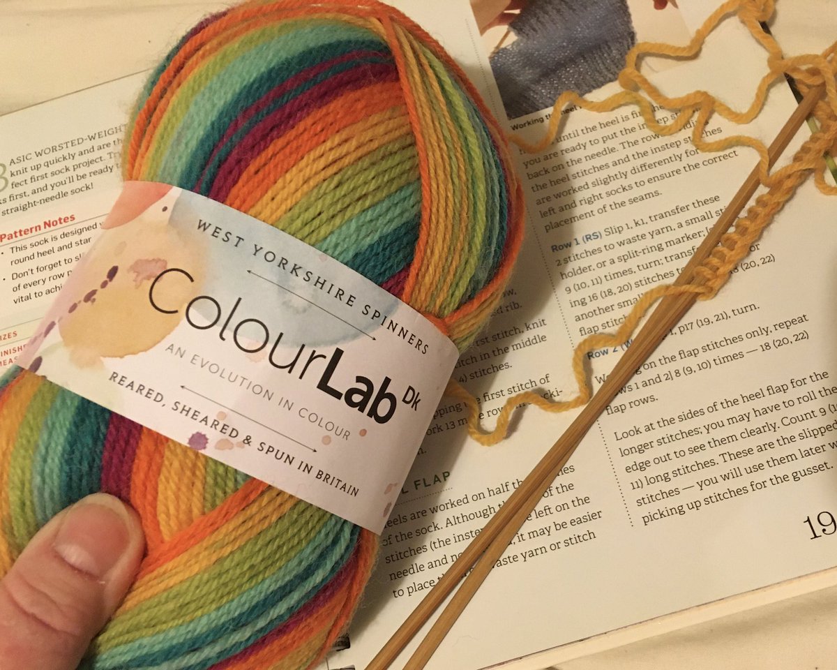 HandKnittedLove's tweet photo. I’ve started more socks 🧦 with this wys colourlab dk wool it’s gorgeous to knit with and I love knitting my socks straight #alicecurtis #knityoursicksstraight #socks #WYS #wool #colourlab #westyorkshirespinners #knitting #britishwool #handmade #handknitted #sockblocker #therapy https://t.co/hcrbPZkFfY