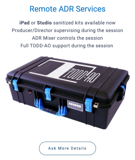 ToddAOStudios's tweet photo. Need to record #ADR remotely? We can help.
#RemoteADR #MobileADR #ADRRecording
https://t.co/C5KBK3i6yv https://t.co/7gc9TDoe0l