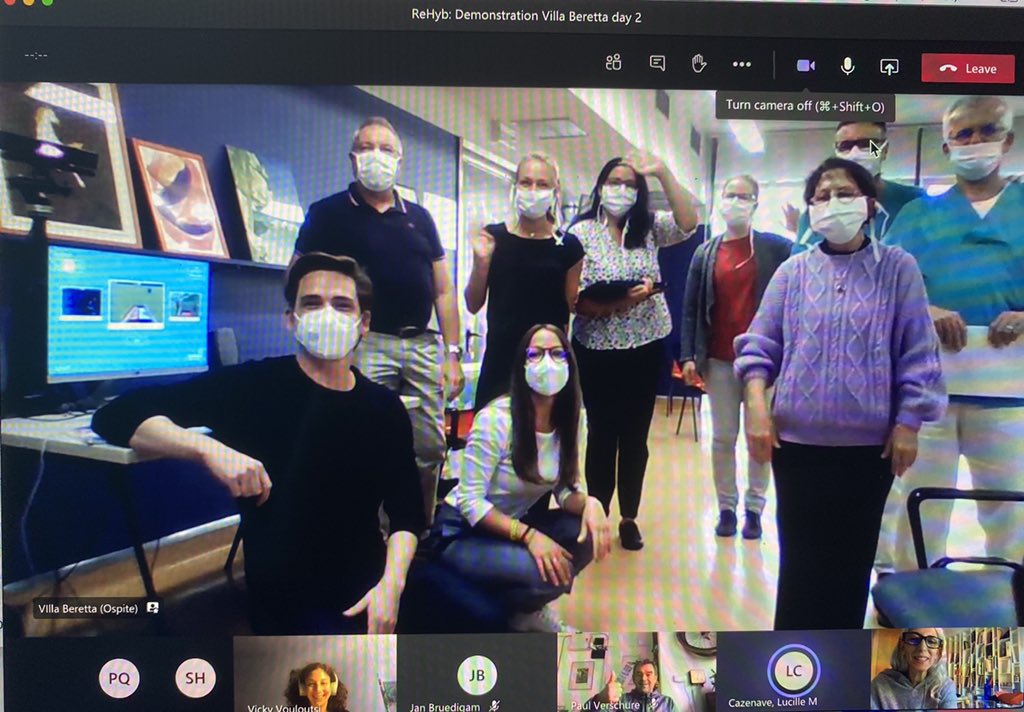 SPECS_lab's tweet photo. 2day of the @H2020REHYB workshop with #MATE #exoskeleton + #VR protocols @RGS_rehab. Amazing response by medical staff and stroke patients. Great job the organizers https://t.co/Zv0v3siZhO #IUVO #ScuolaSantAnna. https://t.co/qScmOLTvgN
