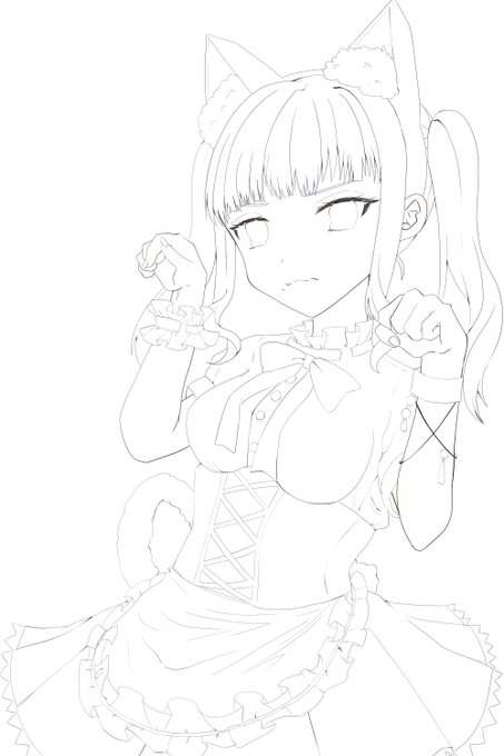 @irone0_0 よければお願いします!
ラ!の黒澤ダイヤちゃんの線画です。 