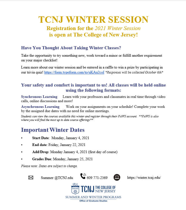 Registration for winter is open! Check out our newsletter to learn more and don't forget to complete our trivia quiz for a chance to win a fun prize form.typeform.com/to/uKAu2coI