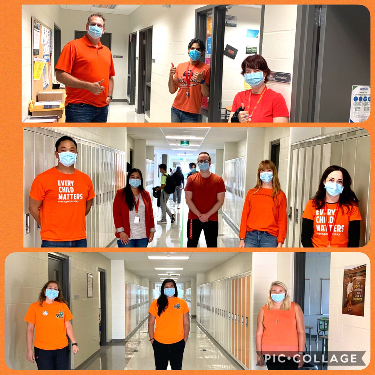BillHogarthSS's tweet photo. BHSS staff are wearing Orange today to create awareness about the impact of residential schools as a step in creating learning opportunities about the work needed for Truth &amp; Reconciliation. #EveryChildMatters https://t.co/rngOuUznyS