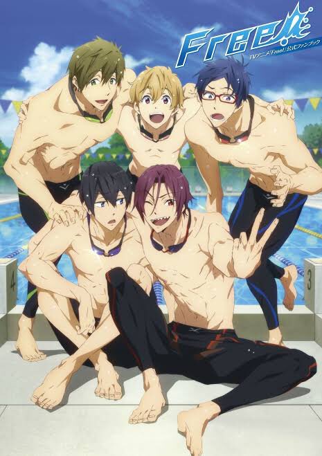 Free! (7.4/10)Haruka Nanase has a love for water and a passion for swimming. In elementary school, he competed in and won a relay race with his three friends Rin Matsuoka, Nagisa Hazuki, and Makoto Tachibana.