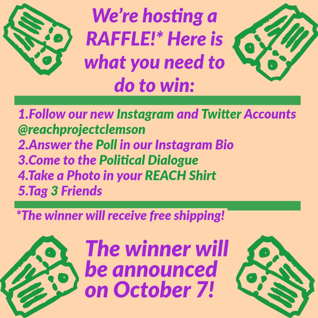 ReachProjectSC's tweet photo. We’re hosting a raffle! All you have to do to win is follow the instructions below!!  #ThePrizesAreGreat https://t.co/hdVsvl0SQN