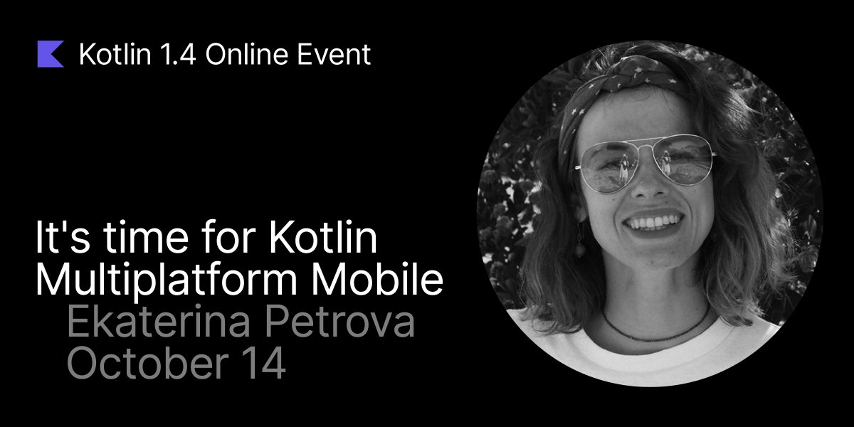 kotlin's tweet image. Kotlin Multiplatform Mobile recently went Alpha 😎

And now you can join the Kotlin 1.4 Online Event and learn how to share code across mobile platforms with KMM — @KathrinPetrova will talk you through it all on October 14: kotl.in/14-kmm