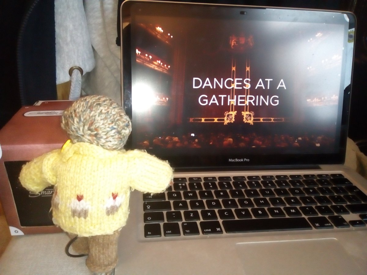 Pub_Panda's tweet photo. We're a bit late to the party (hahaha!) but Penrose is really enjoying the stream from @TheRoyalBallet Dances at a Gathering. #BalletBear #WeMissTheOperaHouse https://t.co/bfvDzqOtDz