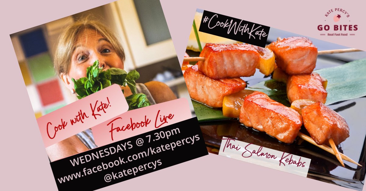 katepercys's tweet image. What’s for supper tonight? Not sure? Well Kate’s here to help! Join #CookWithKate tonight for some more #Fast #Fabulous #Family #Food. 7.30pm on Facebook Live fb.me/e/3HIPmUSs5. Tonight it’s these awesome Thai Salmon Kebabs! #enerjoy #realfastfood