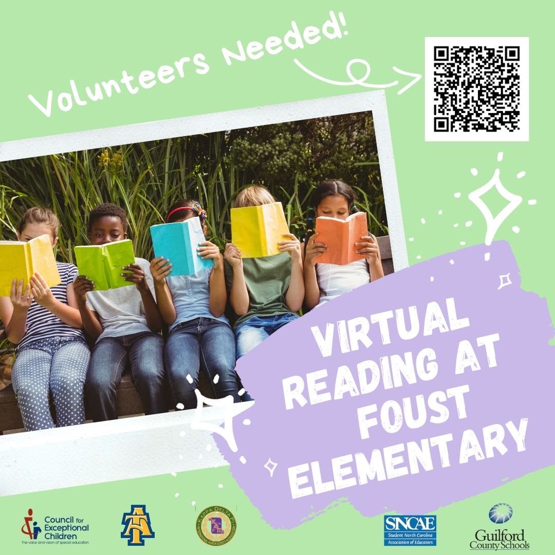 DrNakeshiaW's tweet photo. Kicking off @ncatsuaggies @ThetaTau_KDP @FOUSTGCS #NCATCEC #NCATSNCAE collaborative #readingequity partnership this Friday with an orientation at 11am for our @ncatsuaggies volunteers @kappadeltapi https://t.co/0D3w5MhBdw