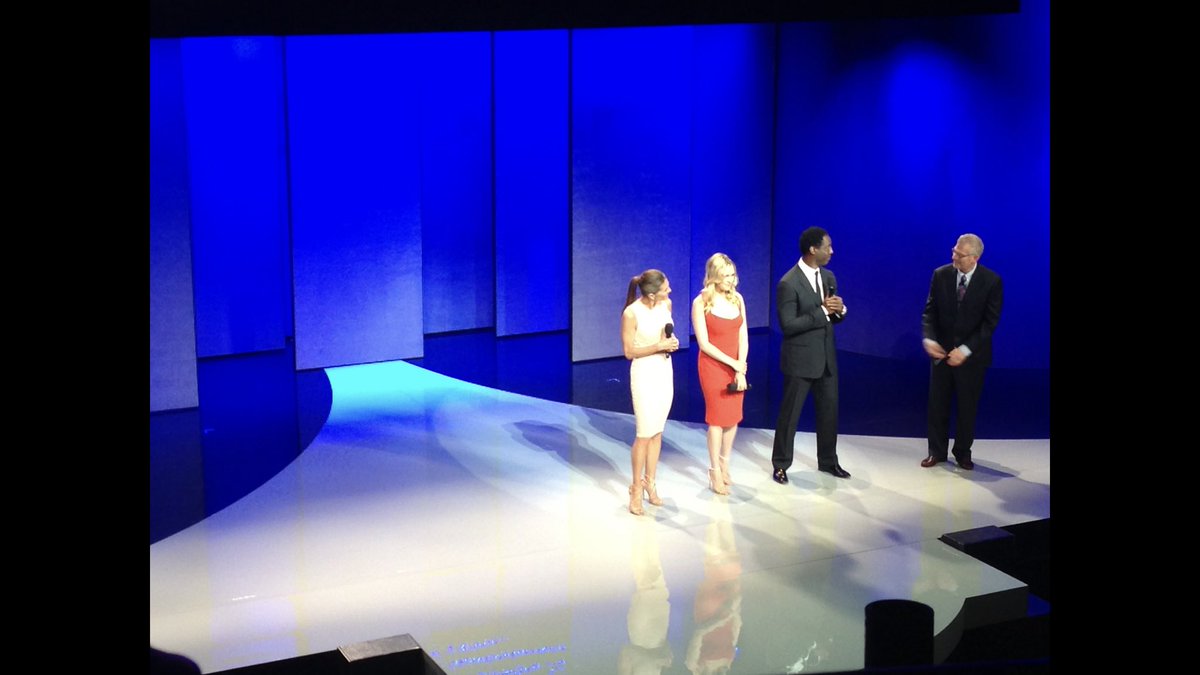 Today marks the end for  #The100, a show that has a lot of importance for me. I’m crazy busy today, but let me start a thread I may need to slowly update through the day... and kick it off with my blurry pic of Paige Turco, Eliza Taylor, and Isaiah Washington at CW’s 2013 Upfront.