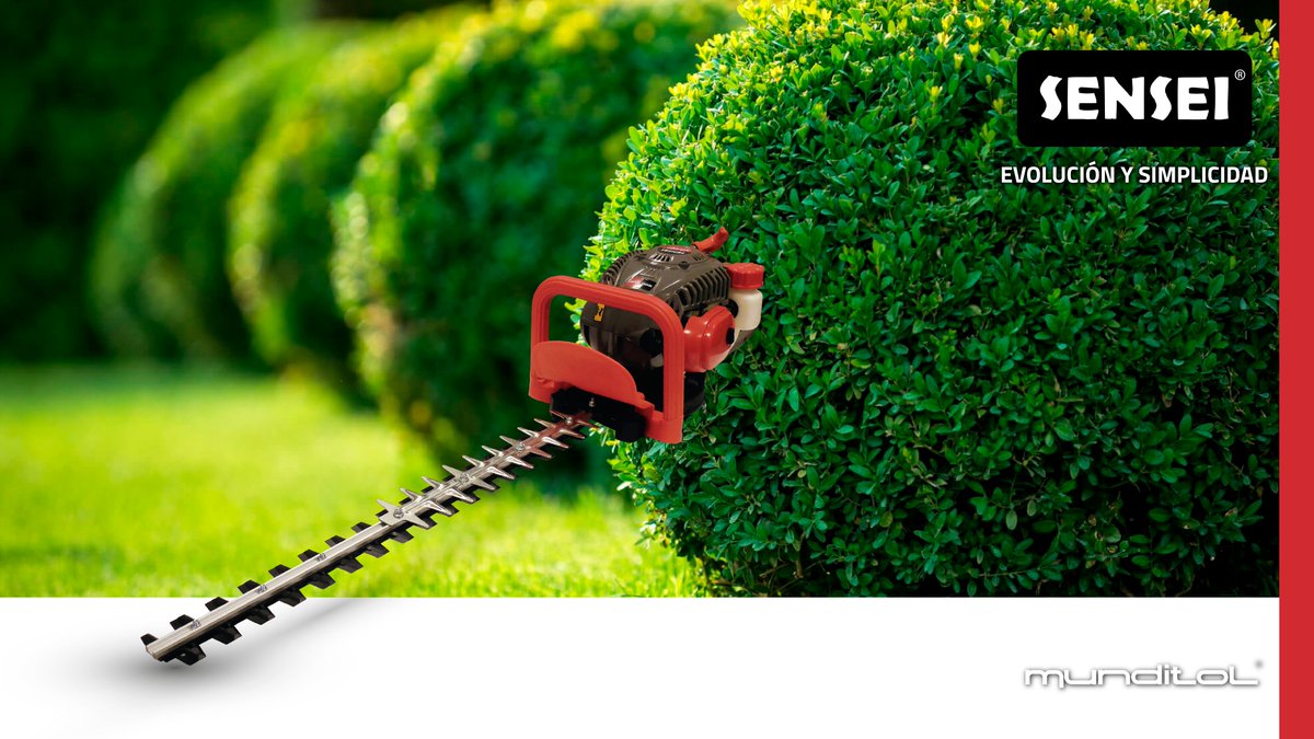 munditol's tweet photo. 💪 CORTACERCOS HT-626 💪 Potente motor de 25cc. Corte de tipo doble. Manillar delantero con protección de mano y trasero rebatible: tres posiciones para trabajar cómodo y con la movilidad necesaria para lograr resultados increíbles👏

#cortacercos #potencia #poda #jardin #cercos https://t.co/hd0B6KH8qq