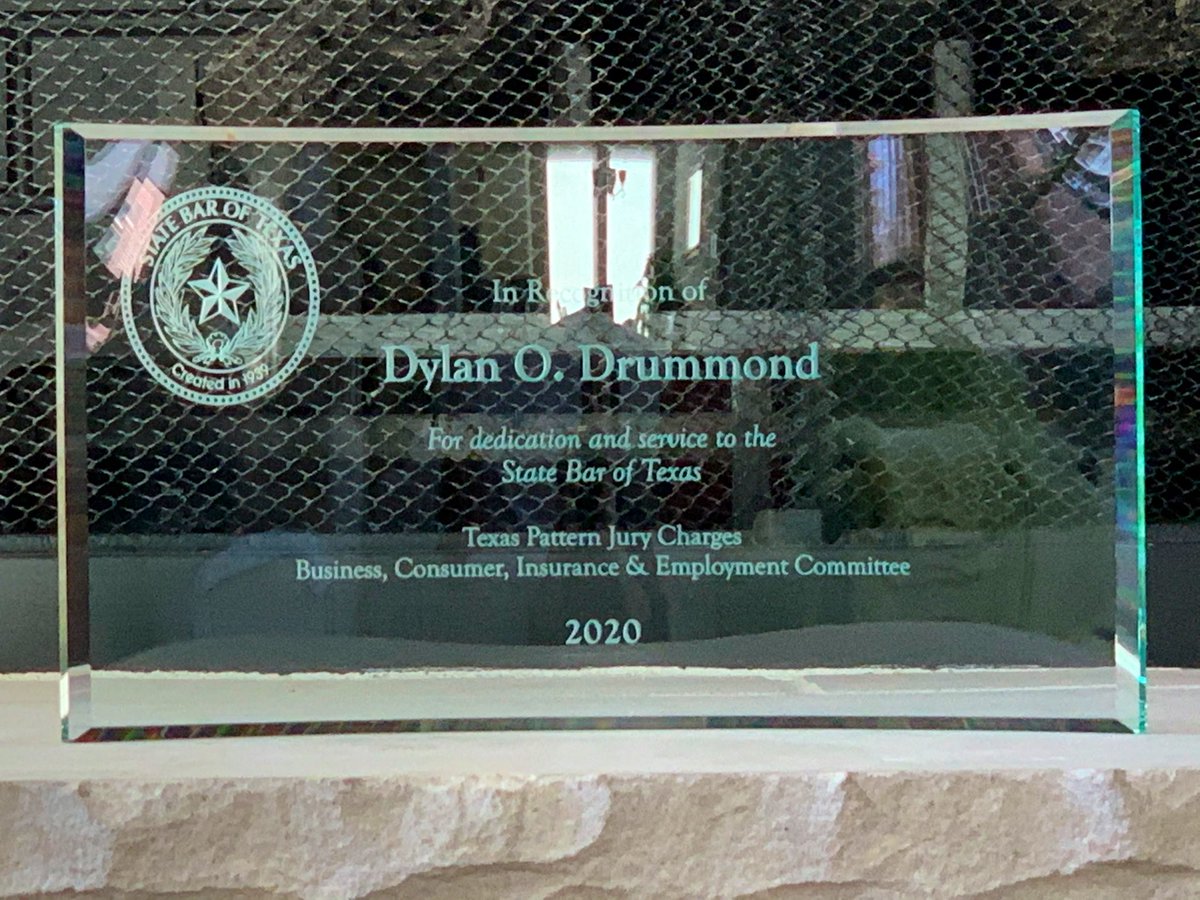 dodrummond's tweet photo. Grateful thanks to @TXBizPJC for this beautiful memento!

The decade I spent serving on the Business volume alongside some truly brilliant &amp; tirelessly dedicated attorneys was an incredible privilege and honor!📘 https://t.co/I6kszcrluS