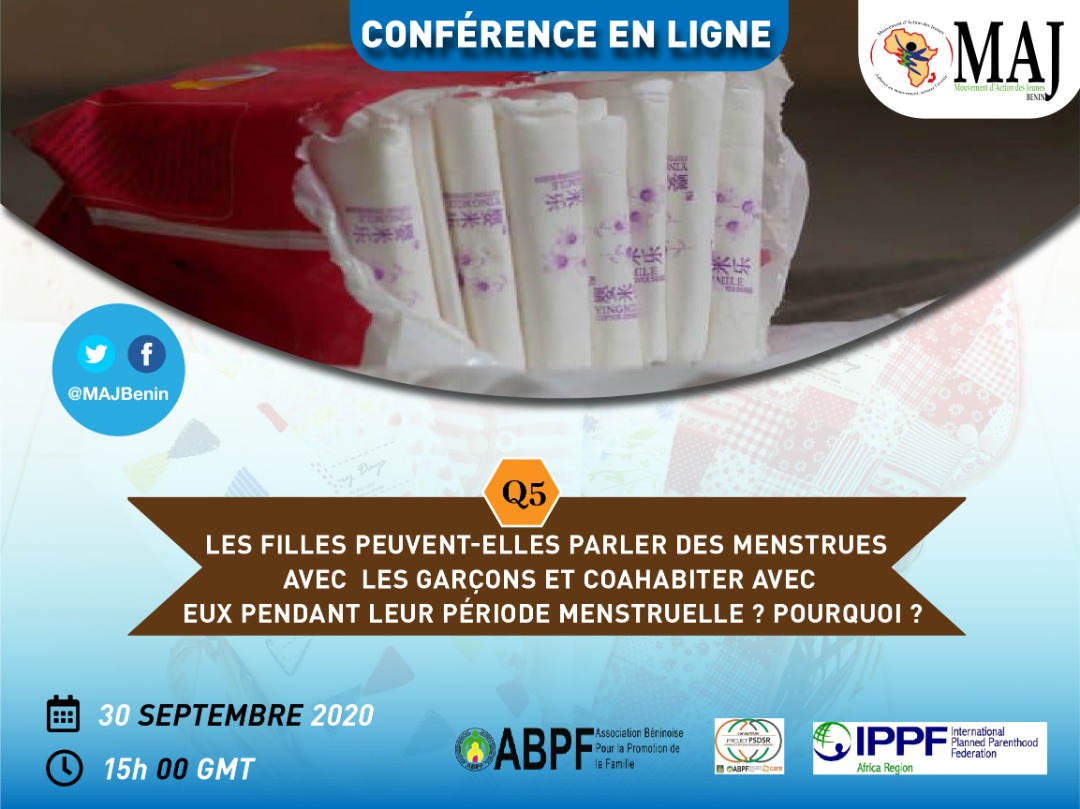 Question n°5: Les filles peuvent-elles parler des menstrues avec les garçons et coahabiter avec eux pendant leur période menstruelle ? Pourquoi ?

#GHM