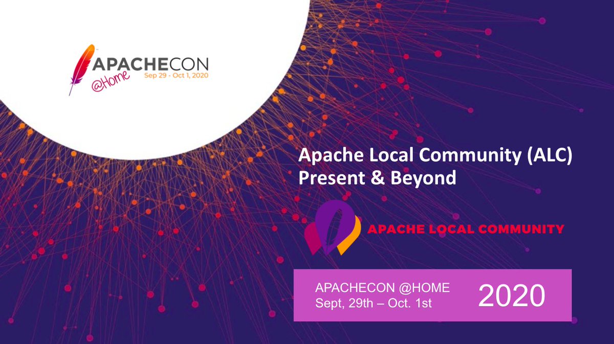 Swapnil M Mane (@swapnilmmane) on Twitter photo Today I'll be speaking at <a href="/ApacheCon/">Community Over Code</a> in about 30 minutes on
-- How the Apache Software Foundation provides the opportunity & platform to flourish your idea.
-- Apache Local Community (ALC) initiative
#opensource #community #apache #ACAH2020 #apachecon Today I'll be speaking at <a href="/ApacheCon/">Community Over Code</a> in about 30 minutes on
-- How the Apache Software Foundation provides the opportunity & platform to flourish your idea.
-- Apache Local Community (ALC) initiative
#opensource #community #apache #ACAH2020 #apachecon