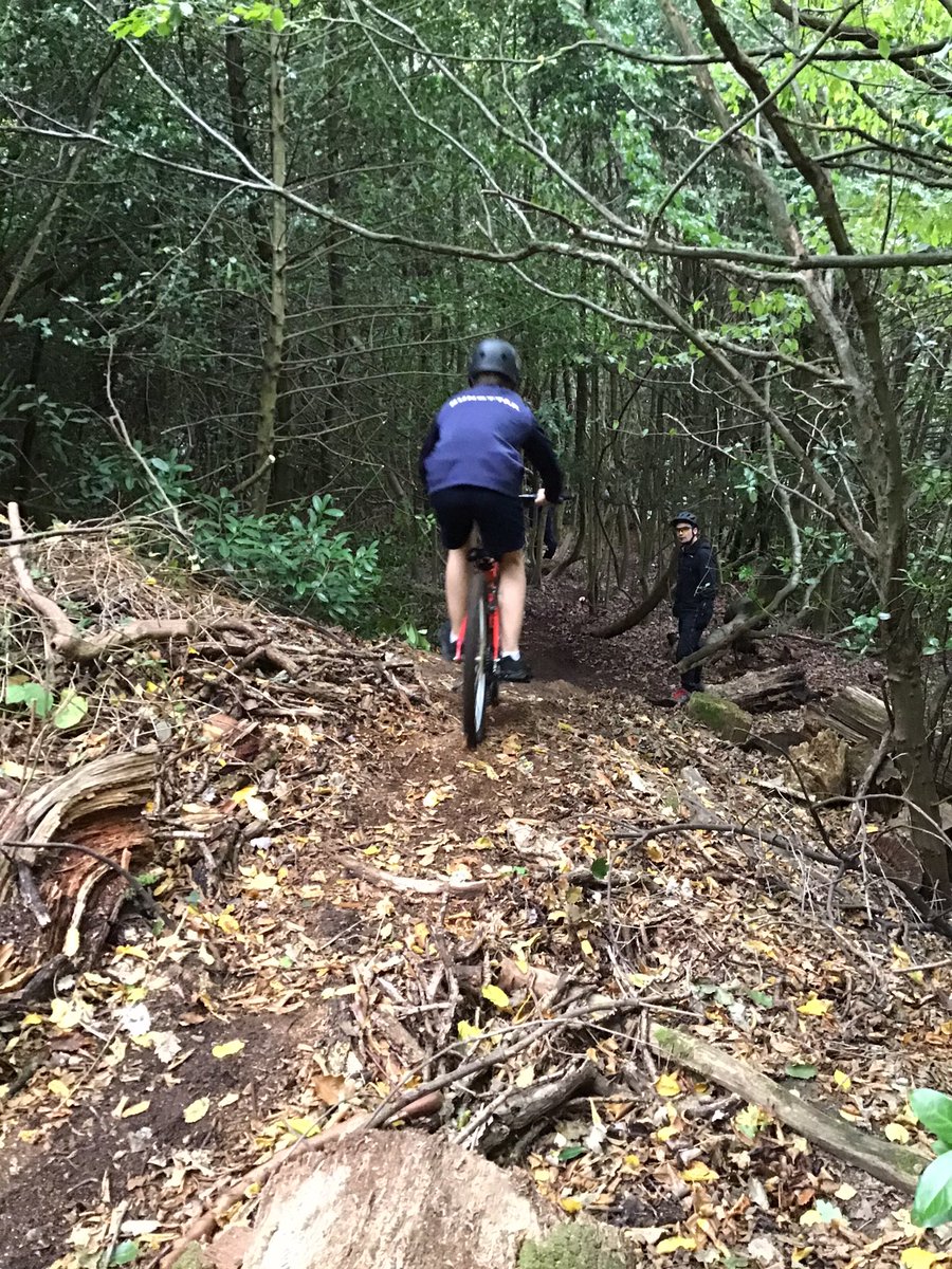 DunottarSport's tweet photo. #TeamMTB in their Games afternoon today

* Explore potential route for new trail 🧭🚵‍♂️
* Use saws (supervised) to make the trail safe 🪓
* Guided by Mr Taylor (a qualified MTB instructor) to tackle the trail 🤳 https://t.co/iHZJtM2g0w