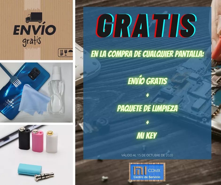 xiaomiDF's tweet photo. 📢📢GRATIS 📢📢

Mantenemos nuestros precios pero ahora en la compra de cualquier pantalla llevate GRATIS: Mi key + paquete de limpieza + envío gratis. 

Compra en línea https://t.co/zpGd2kCHY8 

#gratis
#oferta
#ofertaxiaomi
#ofertaoneplus
#reparacionxiaomi https://t.co/Ps2LU49Dw0