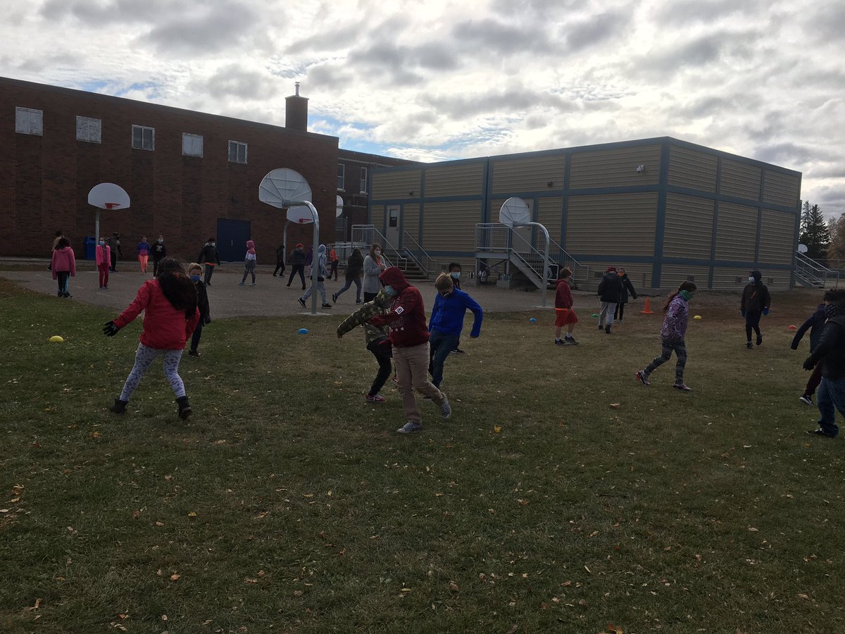 Indigenous games today in PE for Orange shirt day. #OrangeShirtDay