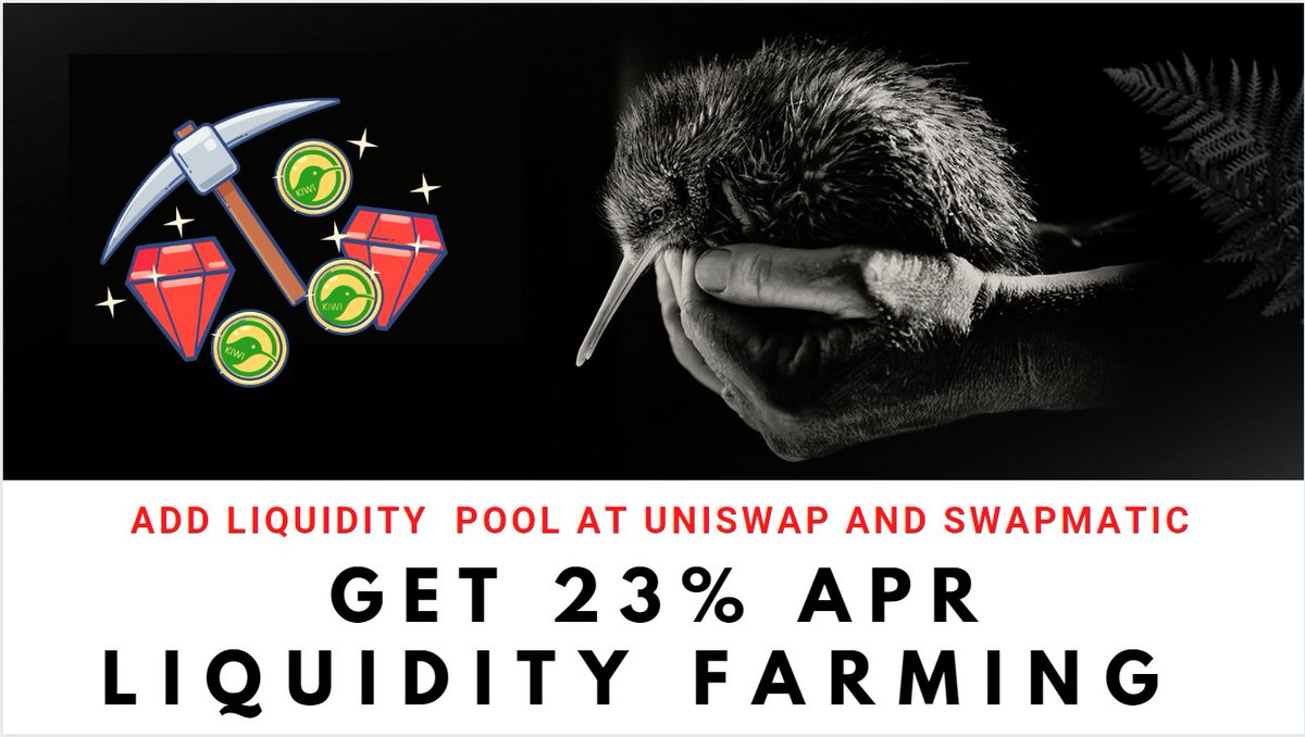 KiWiTiktok's tweet photo. KIWI is bridge into @maticnetwork - a Layer 2 solution - almost zero fees Trade or Provide Liquidity @ https://t.co/fNMAtiZ65R

To be qualified:

🥝 follow @KiwiToken 

🥝 retweet the post

🥝 like the post

@cctip_io draw 5000 KIWI 350 https://t.co/vziONhHnhU