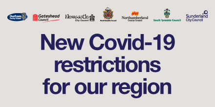 ⚠️ UPDATE - LOCAL RESTRICTIONS ⚠️ 

Further restrictions in Northumberland &amp; across the North East were introduced TODAY (30 September) to slow the spread of COVID-19. View our updated guidance here to see what has changed 👇  

northumberland.gov.uk/covidlocal