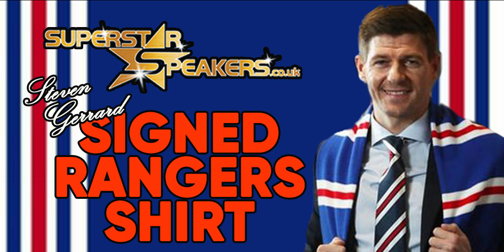 Liverpool Legend Steven Gerrard has signed these Rangers shirts for Superstar Speakers 

Chances are his career will take him back to Anfield - this is the perfect way to complete your Gerrard Collection

superstarspeakers.co.uk/steven-gerrard