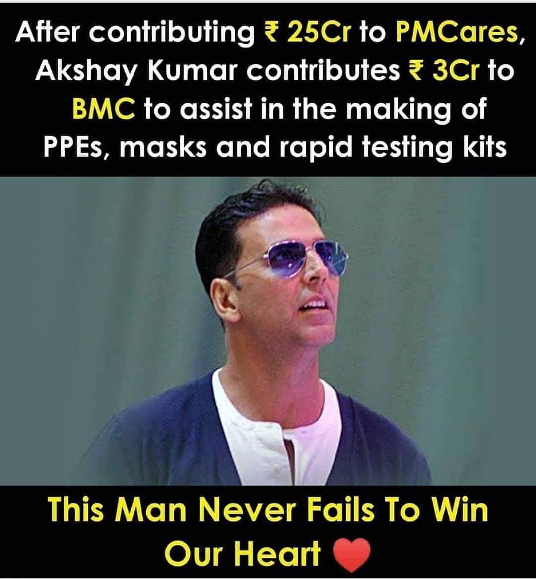 rameshlaus's tweet photo. . @akshaykumar donated ₹ 25 crores during Covid. 

Self made actor who came to the industry without any support, lets support his movie and make it the biggest hit of 2020.. 

 SochBadlo With LaxmmiBomb https://t.co/SmWtRSZF70