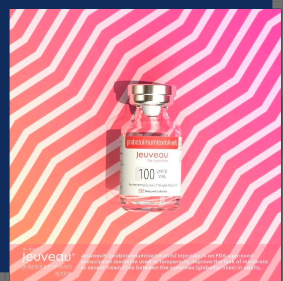 💕®Jeuveau is a modern-made tox, designed by Evolus. It’s one of the four FDA approved neuorotoxins used to smooth wrinkles, or those wrinkles that form as a result of facial movements like frowning, squinting, smiling, and other expressions we tend to make day after day.