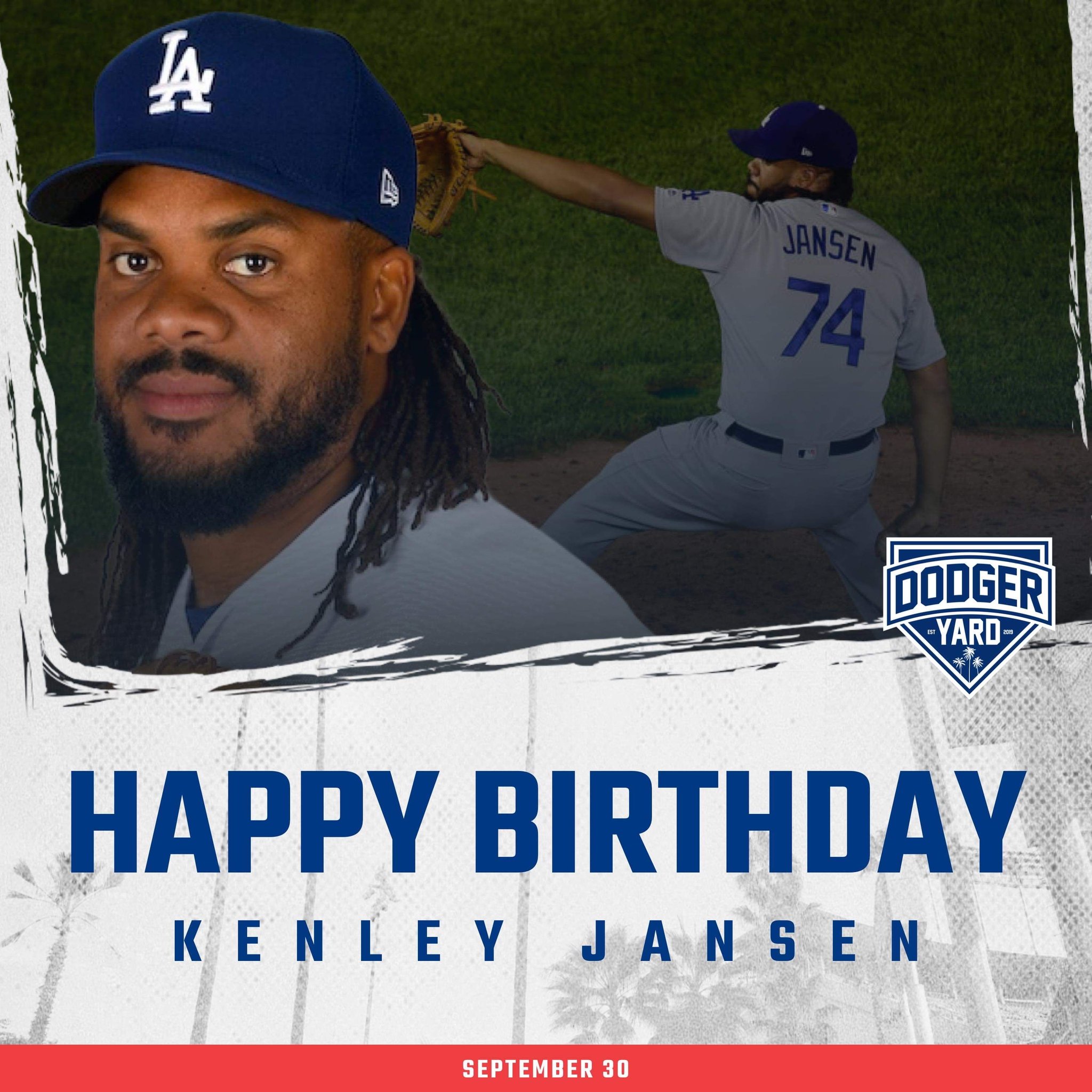 Happy birthday, Kenley Jansen! 