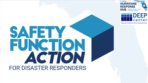We are pleased to announce our new online training is now live on TRAIN! SAFETY FUNCTION ACTION provides a framework for achieving &amp; maintaining a high-level of Disaster Health &amp; is designed for professionals who respond during disasters.

Register at ow.ly/I7k350BExRg