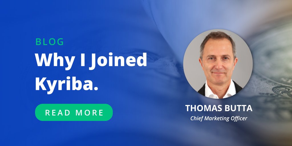 kyribacorp's tweet photo. “The opportunity to help shape #fintech for a new generation of CFOs is rare & exhilarating work," @ThomasButta, Kyriba CMO. Read Tom’s views on why he joined the pioneering #cloud company & why #activeliquidity management is essential for the #ModernCFO: https://t.co/2jixzAk9jv https://t.co/50WIWTSef6