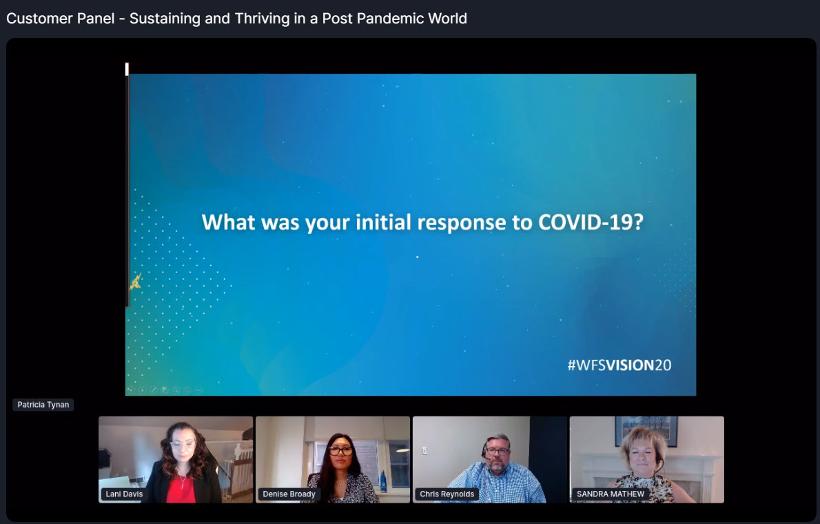 WorkForceSW's tweet photo. Great insights on managing COVID-19 and the #workforce from our customer panel today with @boehringerus @PeckhamIndInc @Phillips66Co and @dvubroady
#WFSVISION20 #EmployeeSafety #EmployeeWellbeing #ZeusLightningBolt https://t.co/CAMrvy4M3a