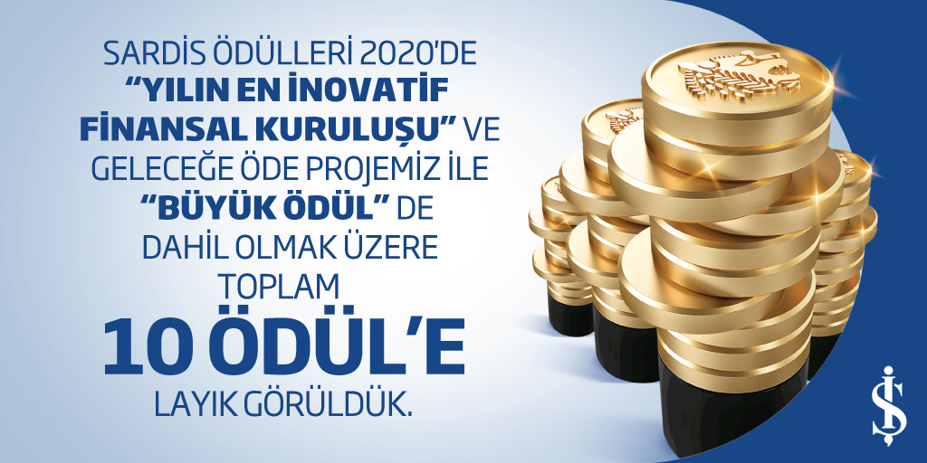 Finans sektörünün en yenilikçi finansal projeleri ve üstün pazarlama çalışmalarının ödüllendirildiği Sardis Ödülleri 2020’de, “Yılın En İnovatif Finansal Kuruluşu” ve Geleceğe Öde projemiz ile “Büyük Ödül” de dahil olmak üzere toplam 10 ödüle layık görüldük. #Sardis20