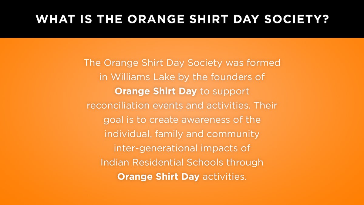 What is the Orange Shirt Day Society?