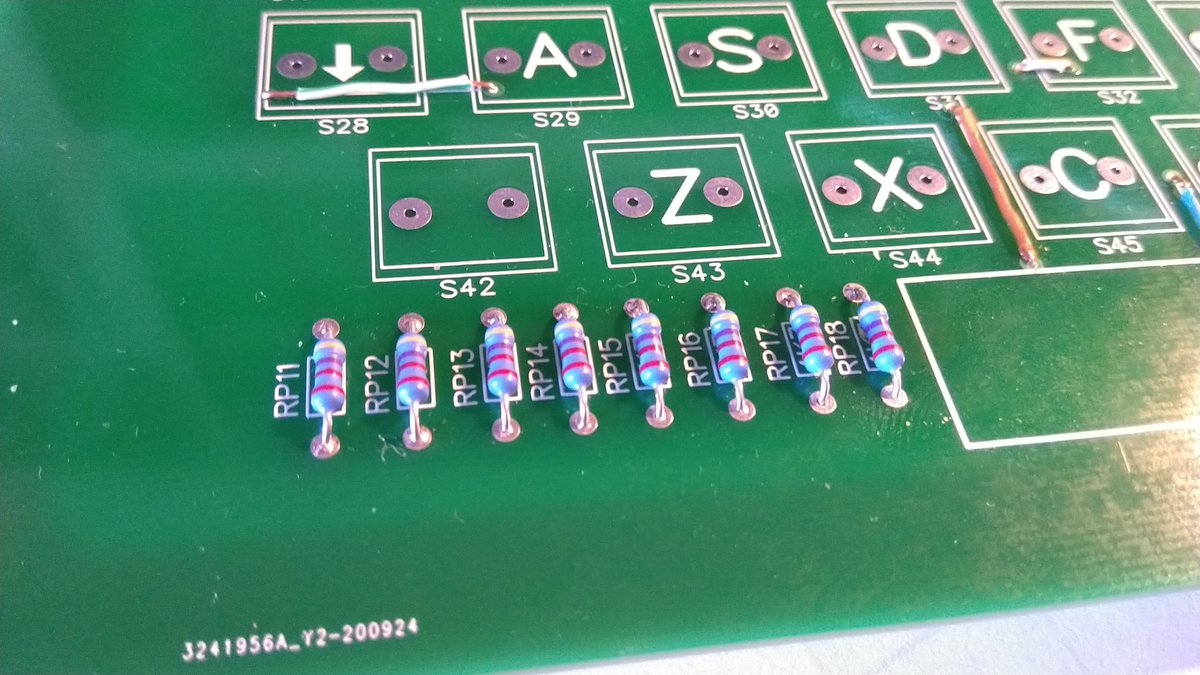 Resistors are in! After soldering 119 jumpers these were a breeze  #galaksija