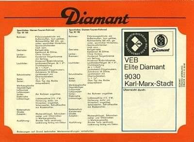 DDR_Reklame's tweet photo. Am 2. Mai 1952 wurde der VEB Fahrradwerke Elite Diamant gegründet. In den 50er Jahren war Diamant mit Touren-, Sport- und Rennrädern technisch und optisch auf der Höhe der Zeit.
#Fahrrad #Sportrad #Rennrad #Bike #Bicycle #Diamant #DDR #GDR #KarlMarxStadt #Ostalgie #EastGermany https://t.co/hs2gZbody4