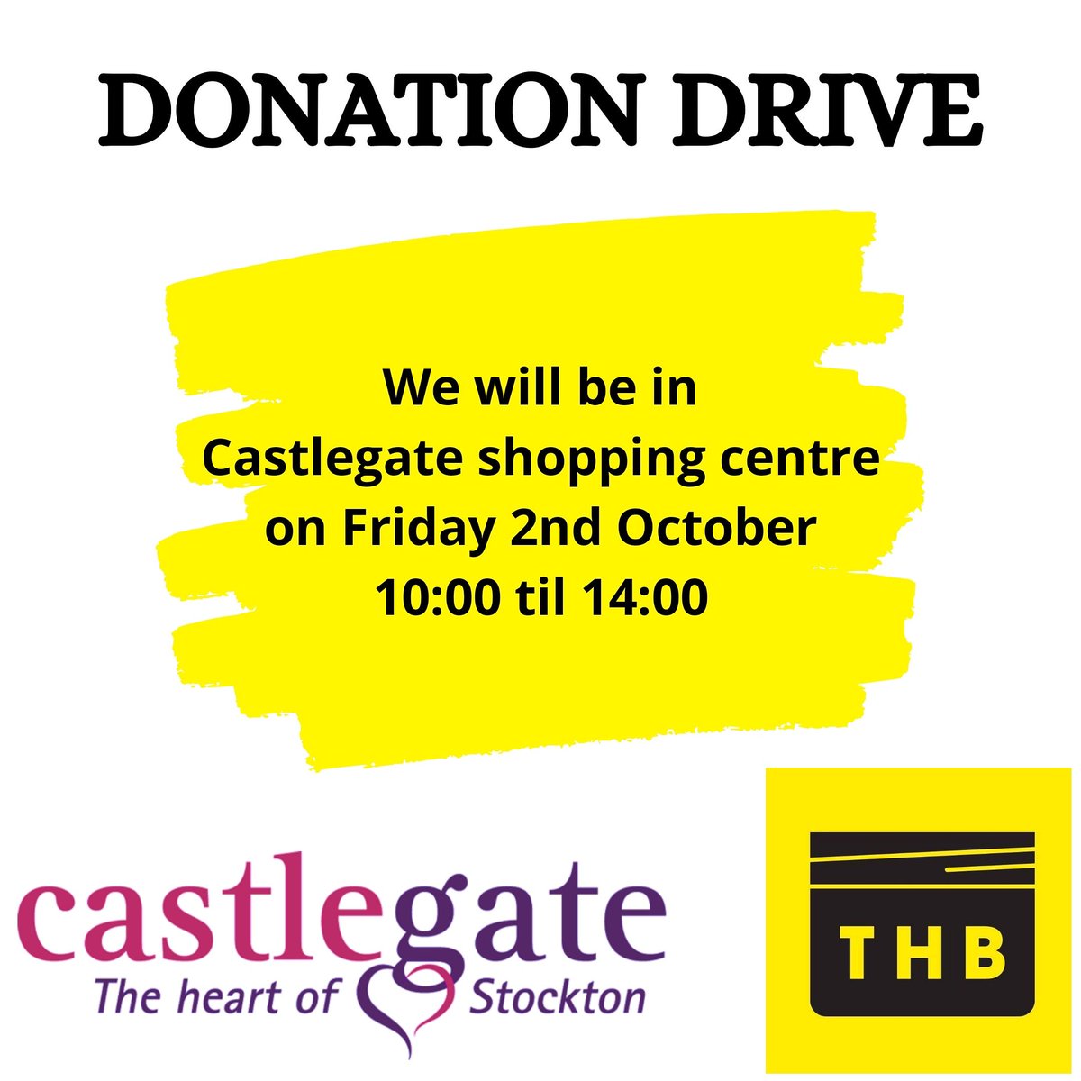 thbteesside's tweet image. Come and find us outside B&amp;amp;M in @cgscstockton on Friday and say "Hi"
We are collecting #donations and #fundraising so we continue our vital work. See you soon 💛
#THBTeesside #stocktonontees #TheHygieneBank