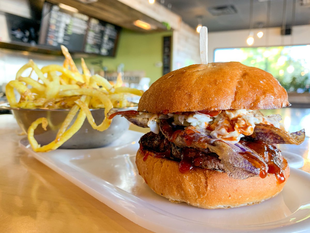 Have you tried The Barbecue? Get your mouth ready for crispy house-made chips, creamy blue cheese coleslaw, and slathered with our sweet and smokey barbecue sauce #boisefrycompany