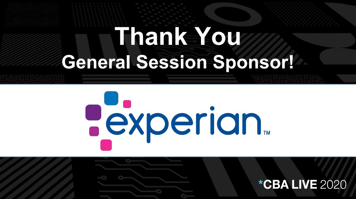 Thank you <a href="/Experian_US/">Experian</a>! #CBALIVE