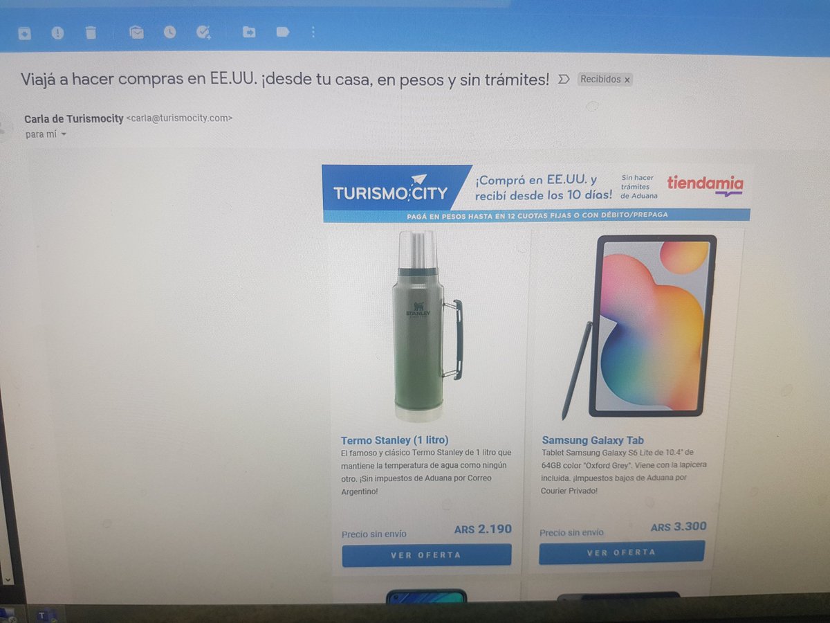 Los mails de <a href="/TurismoCity/">TurismoCity</a>  ya son cualquier cosa. 
Chau chauuu