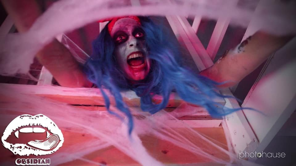 ObsidianTheBand's tweet photo. TOMORROW! 
Music Video Premier of our song “Living Dead” Out on 10/1/2020
Photo By: Jaime Lopez
Zombies: Trish Durius &amp; Shaun Meyer https://t.co/UIGqnwF2tp