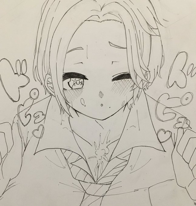 mimi先輩ペン入れ終わりました〜今日はこの辺にして寝ます!おやすみなさいませ〜 