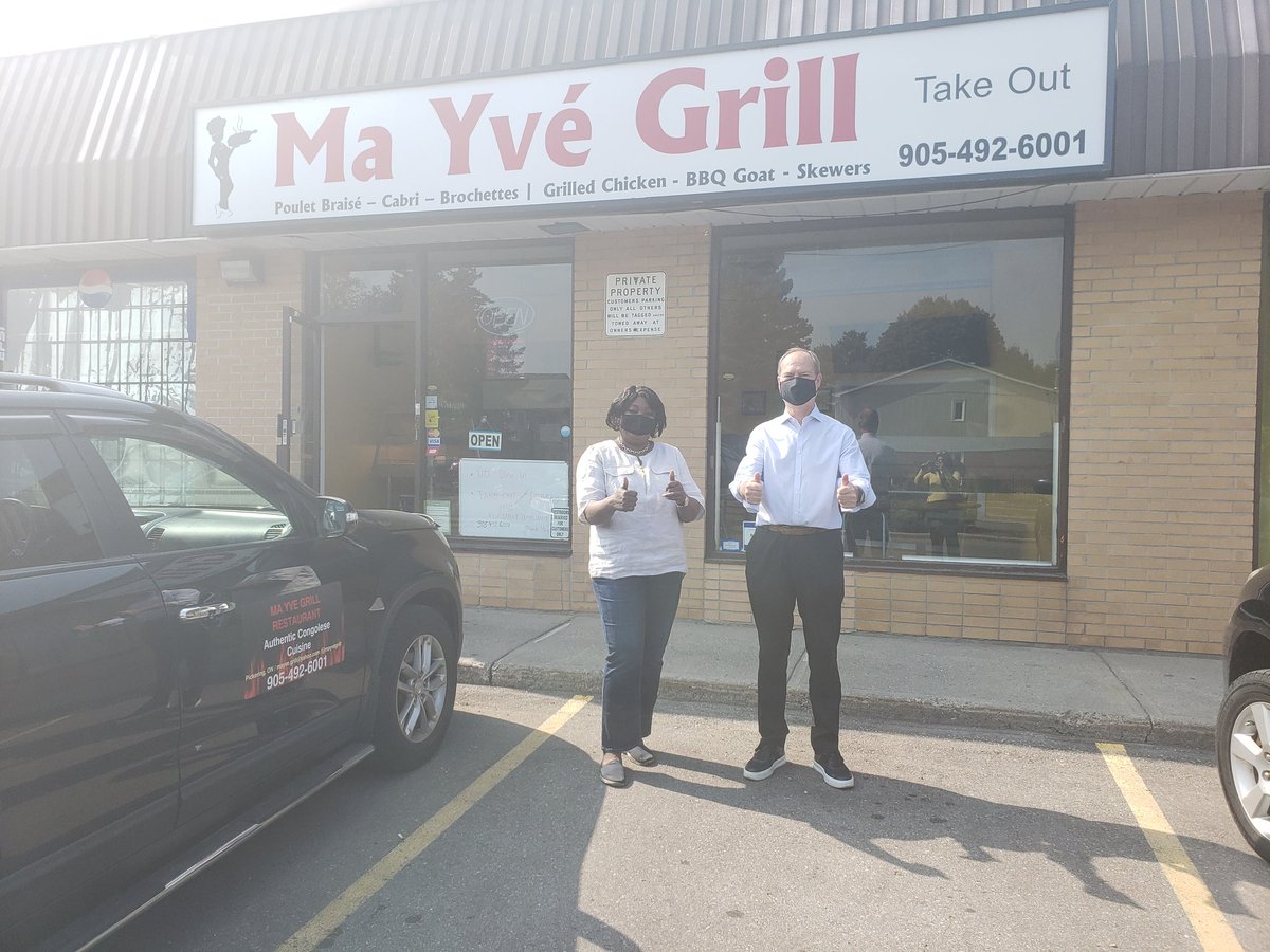 PBethlenfalvy's tweet image. Met with Yvette, owner of Ma Yvé Grill to try some fresh authentic Congolese food. Thank you, Yvette for serving our community! 
#takeoutwednesday
#pickeringproud