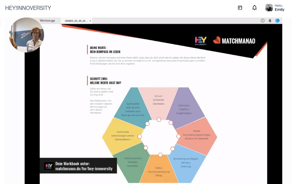 emily_abold's tweet photo. Heute abend gibt es 2 Workshops bei #heyinnoversity. Das spannende Startup @matchmanao macht Teamanalysen, um #Diversity im Team zu erreichen und zu nutzen - für die Hey! Innoversity-Besucher haben sie ein eigenes Workbook zum Download, mit dem jetzt live gearbeitet wird. https://t.co/kKNRd2SycQ
