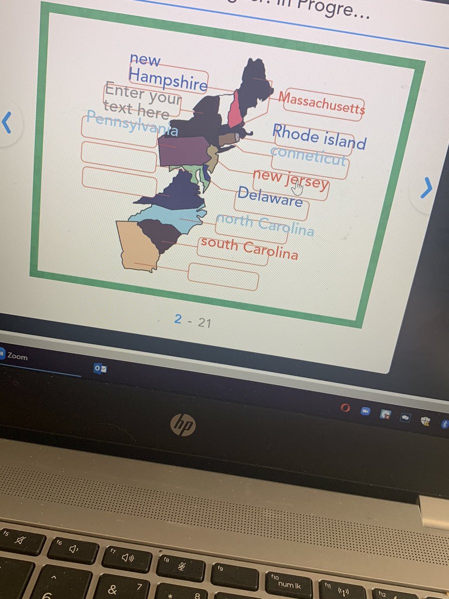 Practicing our map skills. Using @Nearpod to label the 13 colonies #PennDelcoProud #PDEAProud #WeAreNorthley