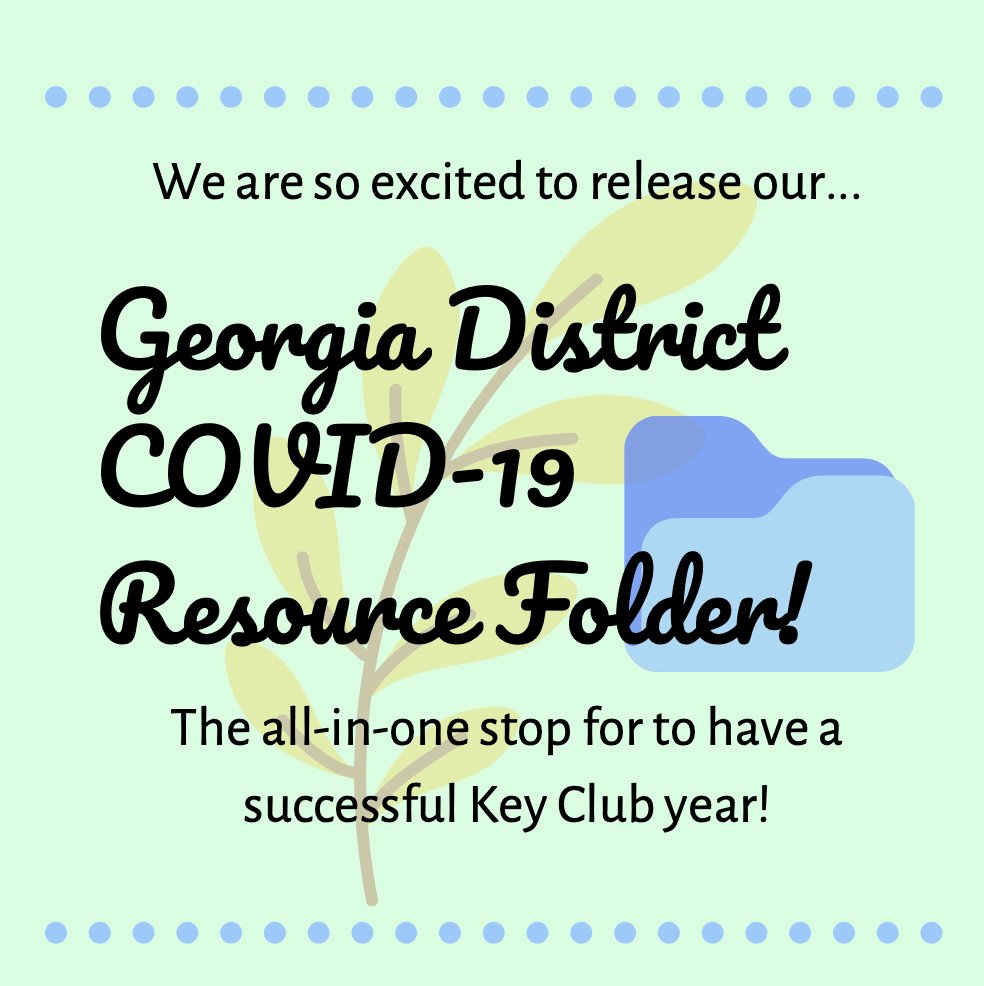 GAKeyClub's tweet image. Looking for some guidance as we navigate this new and virtual year? Check out our Georgia District COVID-19 Resource Folder by heading to our website gakeyclub.org and  clicking on the resource drop down.